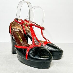 Vintage Black and Red Heels